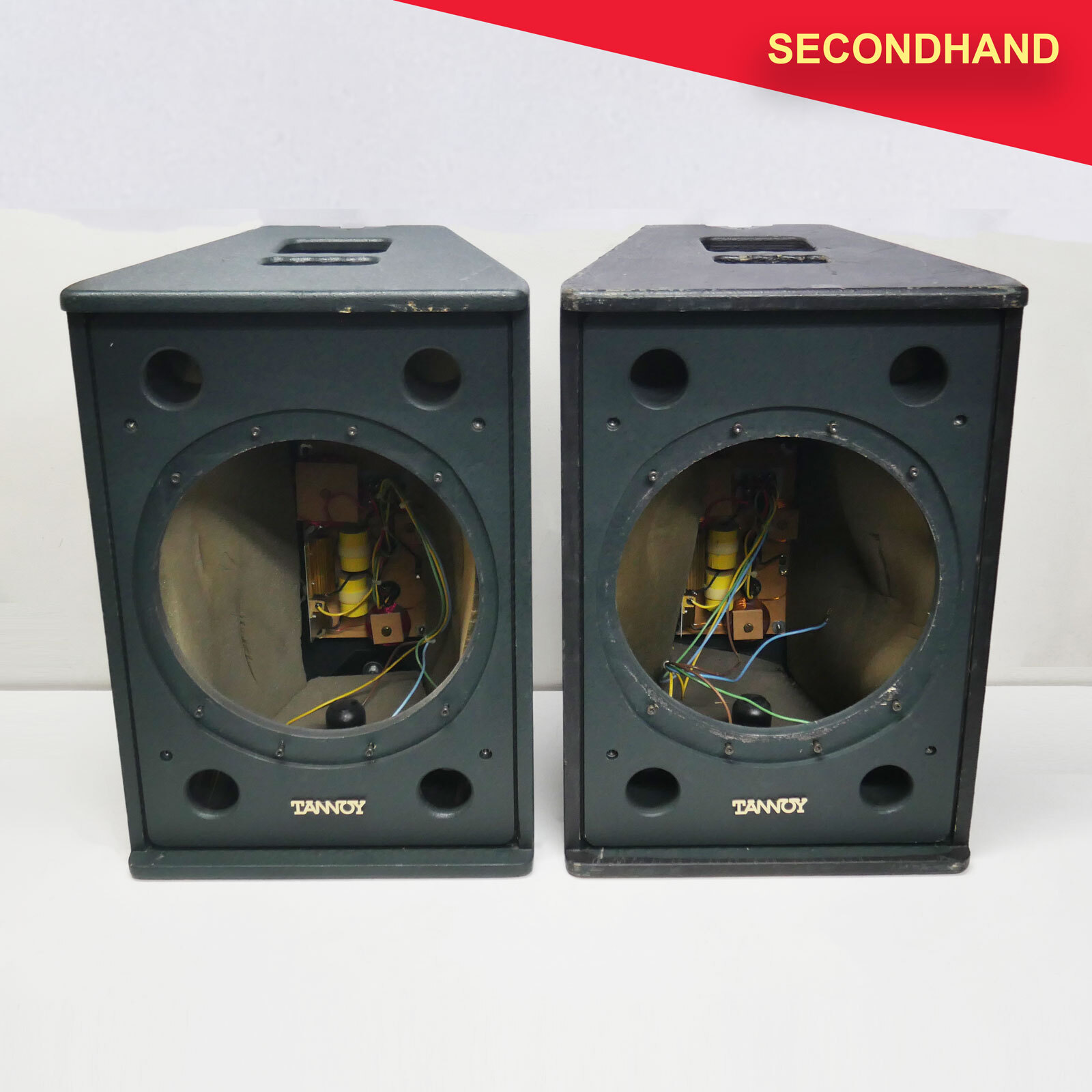 Pair of Empty Tannoy S300F 12" Speaker Boxes with Crossovers (secondhand)