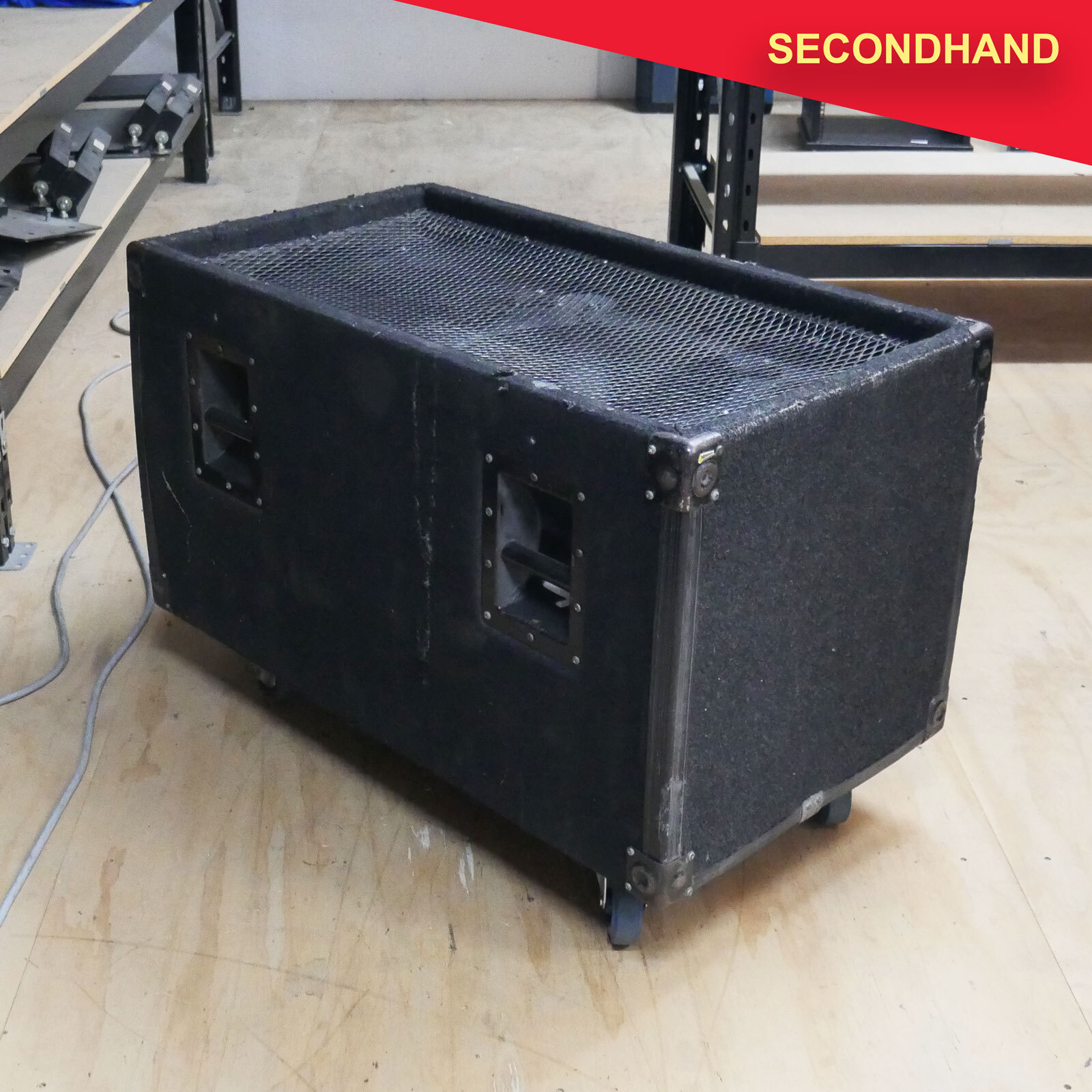 Empty Speaker Box on Wheels suit 2 x 15" Speakers & Horn (secondhand)