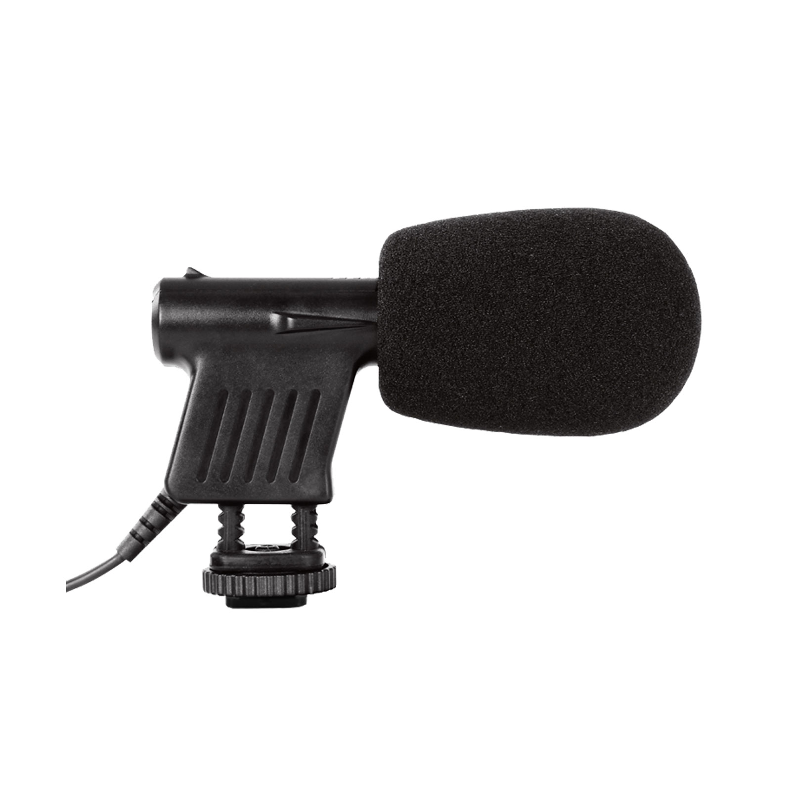 BOYA VM01 MICROPHONE WITH SHOE FITTING AND FLUFFY WINDSOCK FOR VIDEO