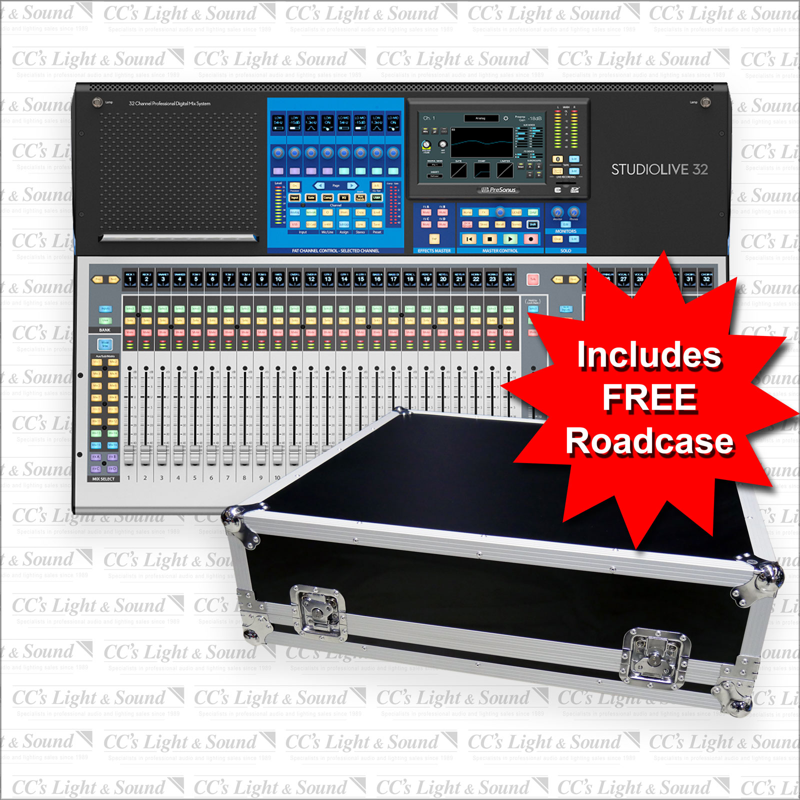 PreSonus SL32 Digital Live & Recording Mixer with FREE Roadcase