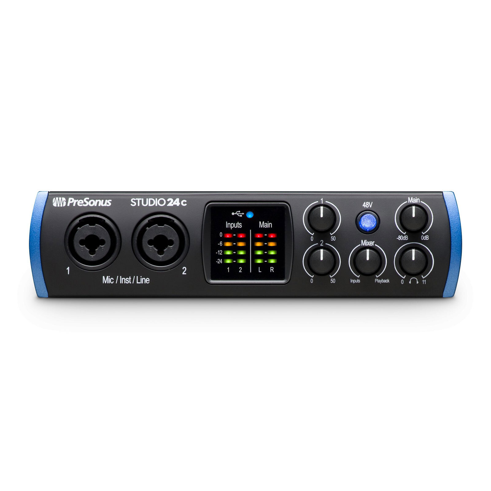 PreSonus Studio 24C USBC Audio Interface with 2 x MAXL Preamps