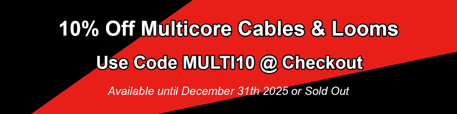 10% Off Multicore Cables