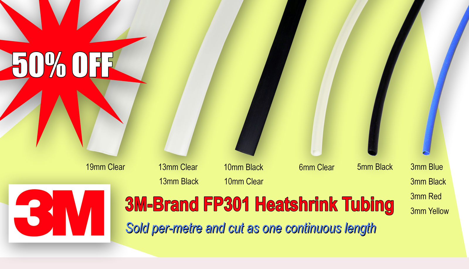 50% off Heatshrink Tubing