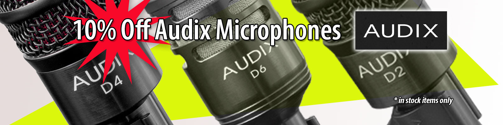 10% Off Audix Microphones
