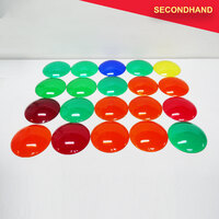 20 x Assorted Coloured Pinspot Lenses (D)  (secondhand)