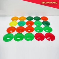 20 x Assorted Coloured Pinspot Lenses (E)  (secondhand)