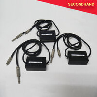 Set of 3 Impedance Adaptors 6.35mm TS Jack (600 ohm) to RCA (10k ohm)  (secondhand)