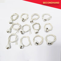 Set of 12  GZ6.5 Lamp Bases with 200mm Tails  (secondhand)