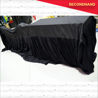 9m x 3.4m x 1.2m Black Velvetine Conference Table Cover (secondhand)