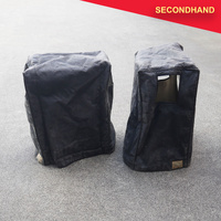 Pair of Canvas Speaker Box Covers - Approximately 600 x 420 x 760mm (secondhand)