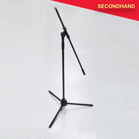 Tall Microphone Stand with Boom Arm - Black (secondhand)