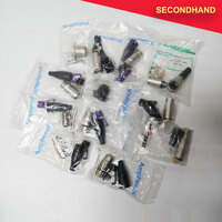 Lot of 12x 7-pin XLR Connectors 6x Male Line 2x Female Panel 4x Female Line (secondhand)