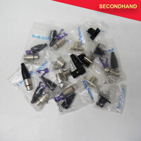 Lot of 17x 5-pin XLR Connectors 7x Female Line 1x Male Line 2x Female Panel 7x Male Panel (secondhand)