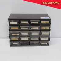 Lot-of Assorted Electronic Components including Thick Film & Resistors in Capstan Cabinets (secondhand)