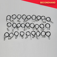 Lot-of-27  Safety Cables 700mm  - Black  (secondhand)