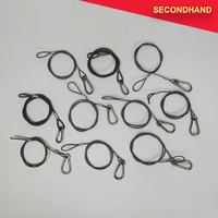 Lot-of-10  Safety Cables 950mm  - Silver  (secondhand)