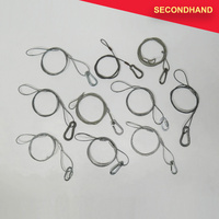 Lot-of-10  Assorted Safety Cables 900mm - Silver (secondhand)
