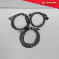 Set-of-3 14-pin Twistlock Male Cannon to 15-pin Female D Connector Analogue Lighting Control Cable  (secondhand)