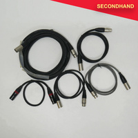 Lot-of-5  Assorted 5-pin XLR Male to Female Cables  (secondhand)