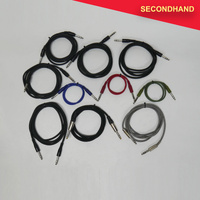 Lot-of-10  6.35mm TRS Jack to 6.35mm TRS Jack - Approximately 0.5~2 Metre  Length  (secondhand)