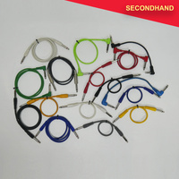Lot-of-16  6.35mm TS Jack to 6.35mm TS Jack - Approximately 0.5~1 Metre Length  [B] (secondhand)
