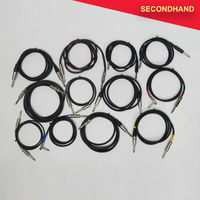 Lot-of-12  6.35mm TS Jack to 6.35mm TS Jack - Approximately 1~2 Metre  Length  (secondhand)