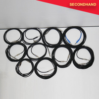 Lot-of-10  6.35mm TS Jack to 6.35mm TS Jack - Approximately 3~6 Metre  Length [A]  (secondhand)