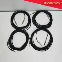 Lot-of-4  6.35mm TS Jack to 6.35mm TS Jack - Approximately 7~10 Metre  Length  (secondhand)