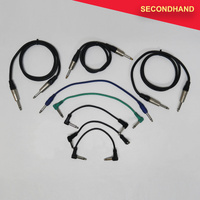 Lot-of-8  Assorted 6.35mm TS Jack to 6.35mm TS Jack - Approximately 0.2~1m  Length  (secondhand)