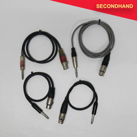 Lot-of-4   3-pin XLR Female to 6.35mm TRS Jack - Approximately  0.5m~1.2m  Length  (secondhand)
