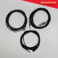 Lot-of-3  3-pin XLR Male to 6.35mm TS Jack - Approximately  4m~6m  Length  (secondhand)