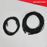 Lot-of-2  3-pin XLR Male to 3-pin XLR Female - 1x 10m & 1x 30m  Length  (secondhand)