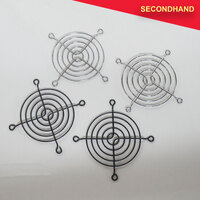 Set of 4 x Fan Finger Guards 2 x Silver & 2 x Black - Diameter 75mm, Mounting 97mm (secondhand)