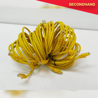 Set of 10 x Cat 5 1.8m Cables - Yellow (secondhand)