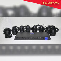 LED Mini Spot Lighting System - 8 Spots each with 3x 1W R/G/B LED's & 2.5M Cable (secondhand)