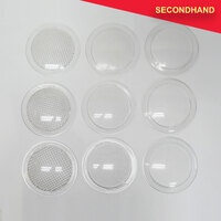 Set of 9 x Assorted Coemar 150mm MultiPAR Lens 3x Stipple, 3x Heavy Stipple & 3x Facetted (secondhand)
