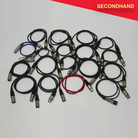 Lot-of-18  3-pin XLR Male-Female Balanced Cables - Approximately 0.5~1.0m length [A] (secondhand)
