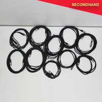 Lot-of-10  3-pin XLR Male-Female Balanced Cables - Approximately 3~6m length [J] (secondhand)