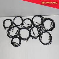 Lot-of-10  3-pin XLR Male-Female Balanced Cables - Approximately 3~6m length [L] (secondhand)