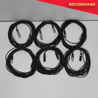 Lot-of-6  3-pin XLR Male-Female Balanced Cables - Approximately 7~10m length [O] (secondhand)