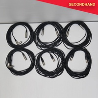 Lot-of-6  3-pin XLR Male-Female Balanced Cables - Approximately 7~10m length [P] (secondhand)