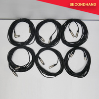 Lot-of-6  3-pin XLR Male-Female Balanced Cables - Approximately 7~10m length [Q] (secondhand)