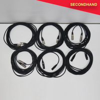 Lot-of-6  3-pin XLR Male-Female Balanced Cables - Approximately 7~10m length [S] (secondhand)