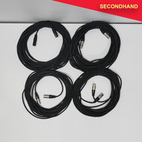 Lot-of-4  3-pin XLR Male-Female Balanced Cables - Approximately 11~20m length [T] (secondhand)