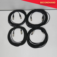 Lot-of-4  3-pin XLR Male-Female Balanced Cables - Approximately 11~20m length [U] (secondhand)