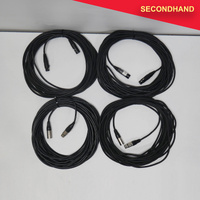 Lot-of-4  3-pin XLR Male-Female Balanced Cables - Approximately 11~20m length [V] (secondhand)
