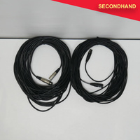 Lot-of-2  3-pin XLR Male-Female Balanced Cables - Approximately 20m+ length [W] (secondhand)