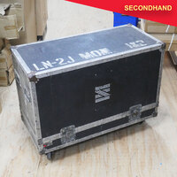 Roadcase on Wheels with Divider. Inside Foam Distressed and Requires Replacement (secondhand)