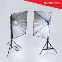 Cowboy Studio Softlight Kit in Carry Bag 2x Umbrella Softlights with Stands and Lamps (secondhand)
