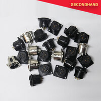 Set-of-23 Metal Chassis Mount 3-pin XLR Male Connectors (secondhand)